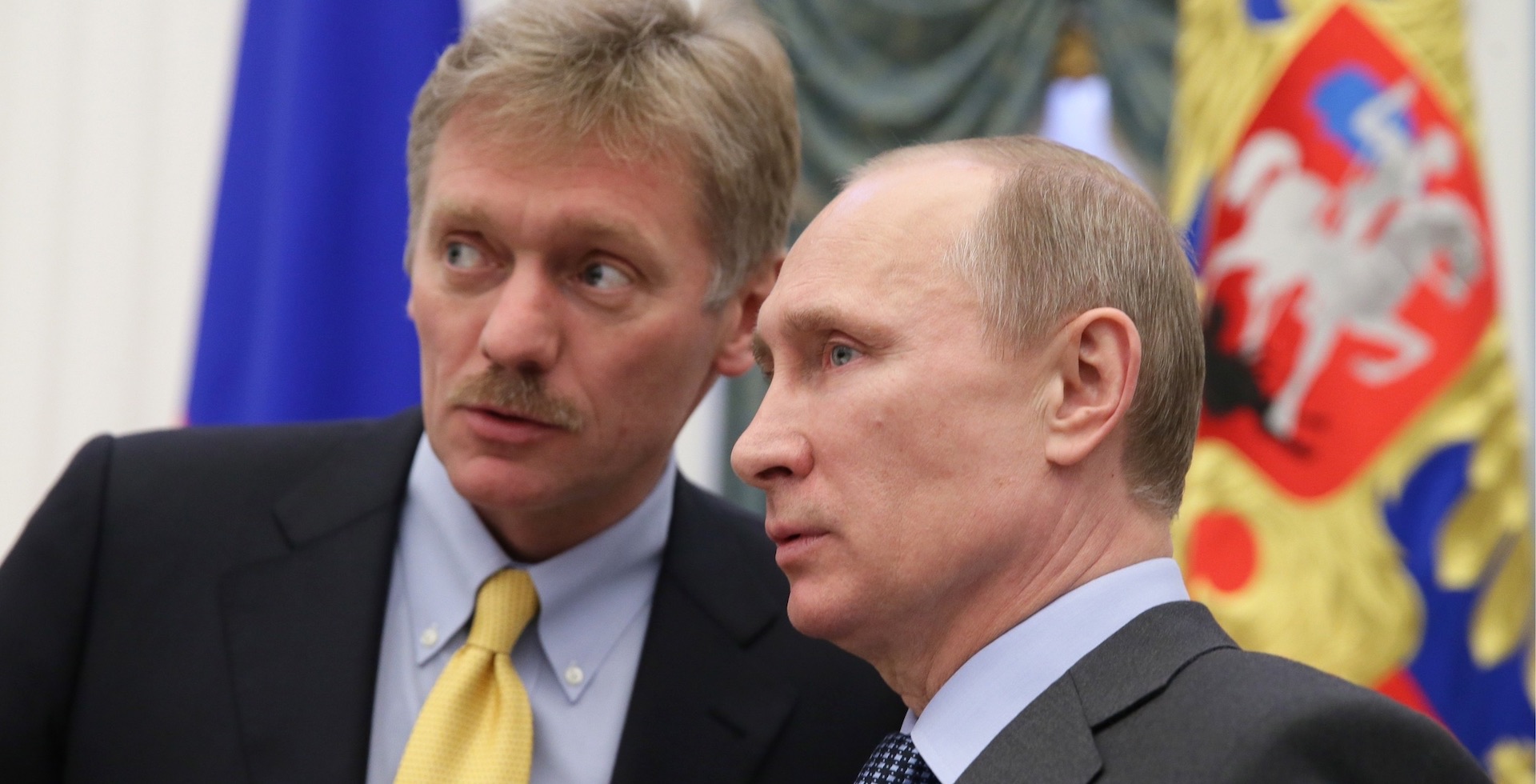 Vladimir Poutine et Dmitri Peskov