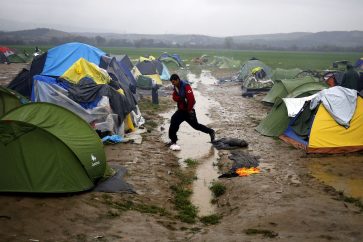 Camp d'Idomeni pour les réfugiés syriens