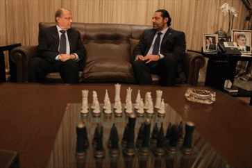 Saad Hariri Michel Aoun, président libanais