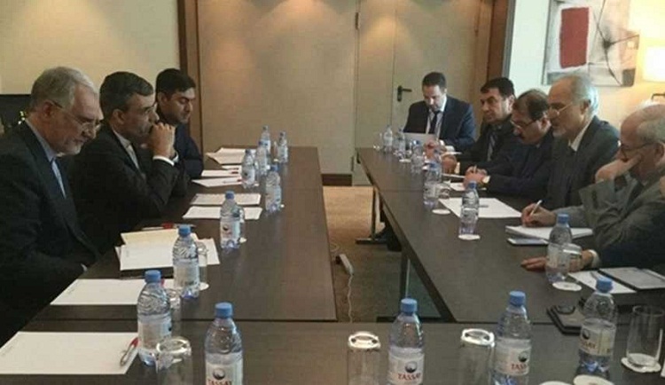 Les deux délégations syrienne et iranienne à Astana