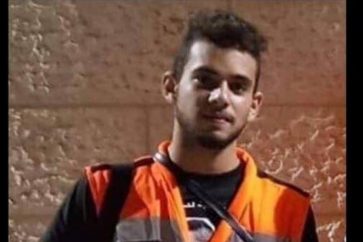 Le secouriste palestinien Sajid Mozher