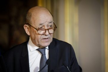 Paris, France - December 11: Jean-Yves Le Drian, Foreign Minister of France, gives a press conference on December 11, 2018 in Paris, France. Maas is on a day trip to France to hold political talks with members of the government. (Photo by Inga Kjer/Photothek via Getty Images)