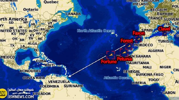 Cinq navires-citernes battant pavillon iranien sont en route vers le Venezuela