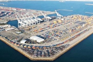 Vue aérienne du port iranien de Tchabahar.