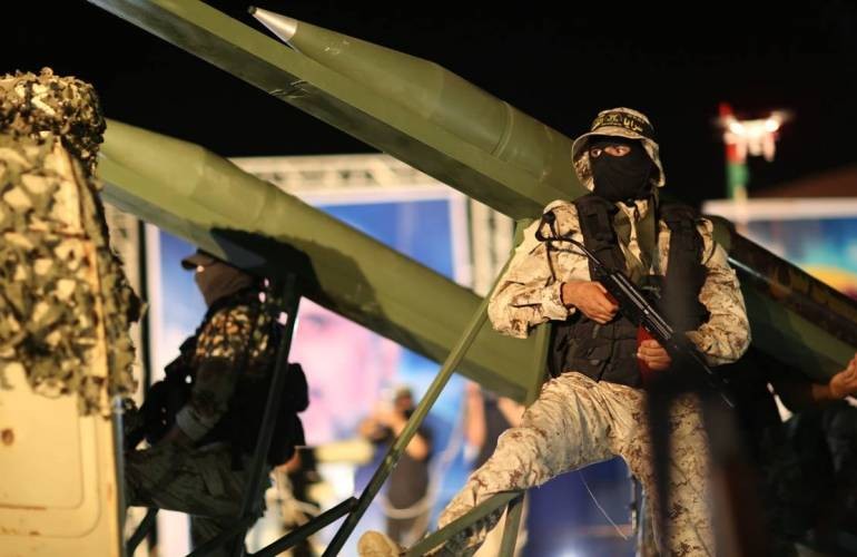 Des combattants de la résistance palestinienne