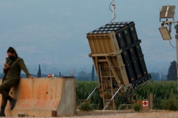 Le dôme d'acier au nord de la Palestine occupée, à la frontière avec le Liban