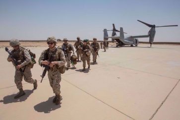 Des troupes américaines dans la base aérienne de Balad en Irak. ©Bloomberg