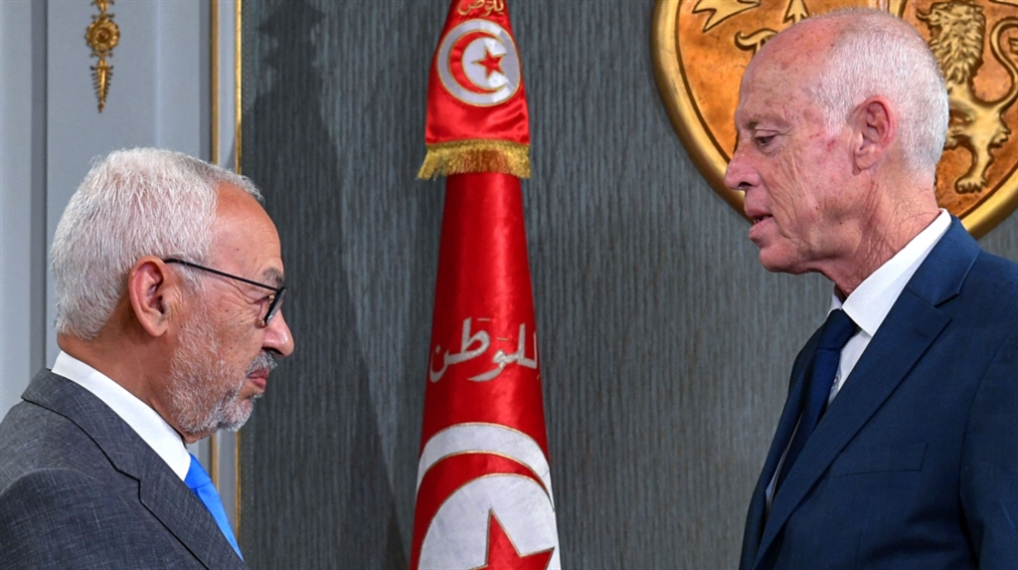 Kais Saied et Rached Ghannouchi