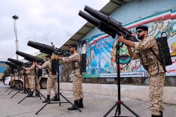Un lance-filet à air comprimé de fabrication iranienne destiné à capturer les micro-drones. ©Mizan