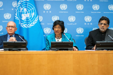 Les membres de la commission d’enquête de l’ONU (Reuters)