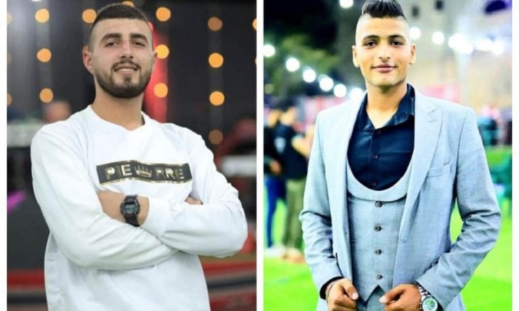 Les deux martyrs palestiniens Mohammad Samer Hoshieh et Fouad Abed.