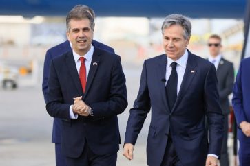 Le secrétaire d'Etat américain Antony Blinken et son homologue israélien Eli Cohen (illustration)