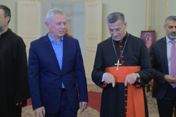 Soleiman Frangieh et le partiarche maronite Bechara Al-Rai.