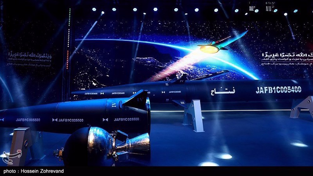 Cérémonie de dévoilement du missile balistique hypersonique Fattah, 25 mai 2023. (Tasnim).