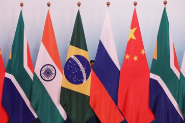 Les drapeaux des pays membres des Brics (image d'illustration).