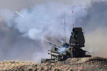 Système anti-aérien russe Pantsir à l'exercice (photo d'illustration).