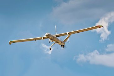 Un drone israélien Hermes 450 a été abattu par le Hezbollah, le 18 novembre 2023 (illustration)