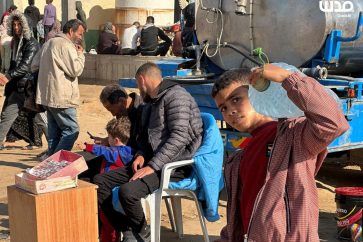 Dans les camps des déplacés au sud de la bande de Gaza.