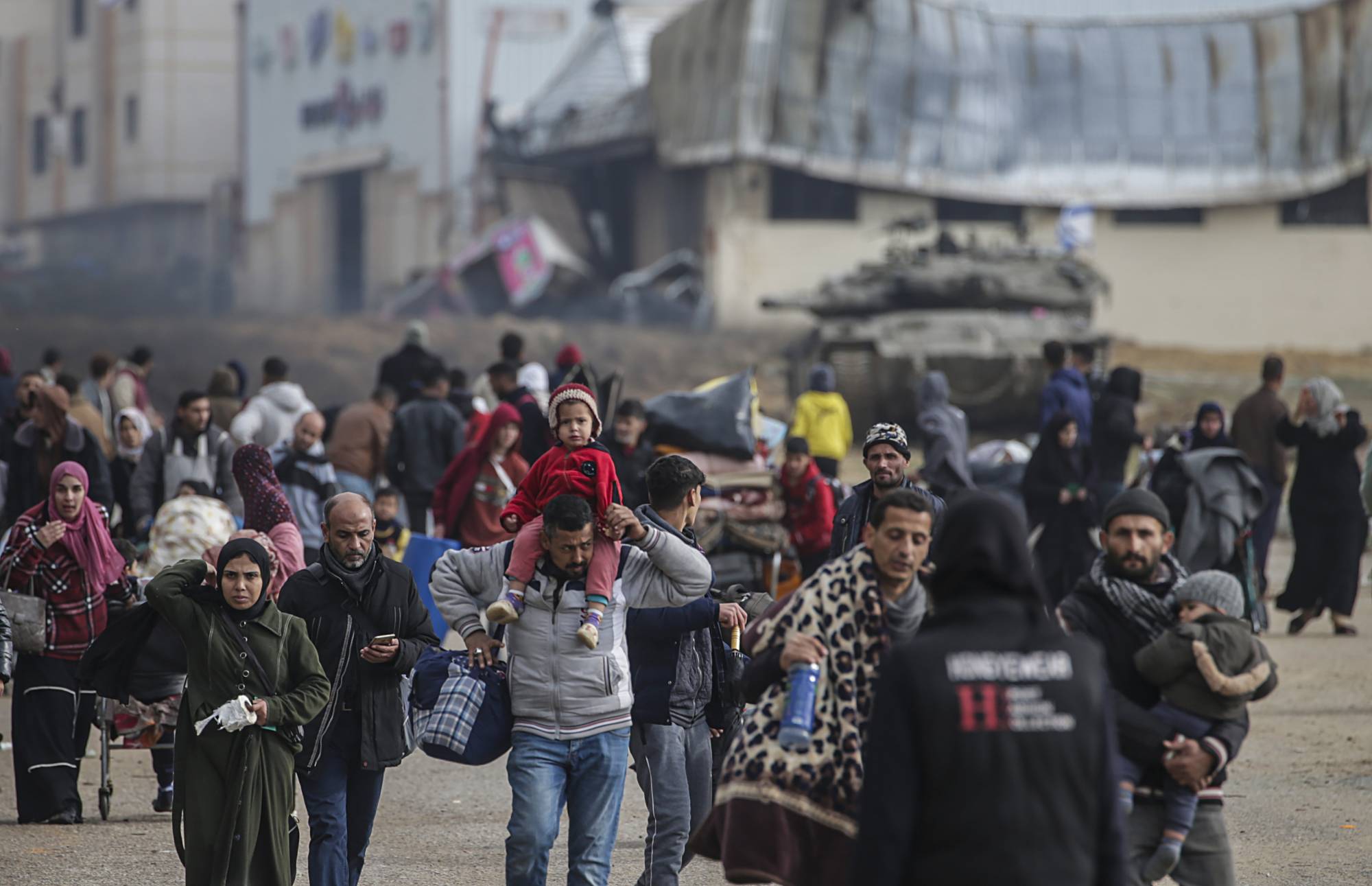 Nouveau déplacement des Palestiniens : de Khan Younes à Rafah.