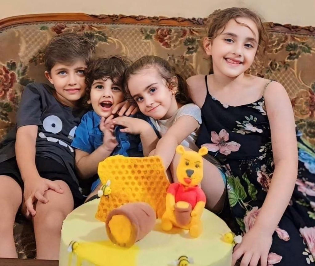 Les enfants de la famille Fares tués par le bombardement israélien barbare contre la banlieue de Beyrouth, le 20 septembre 2024.