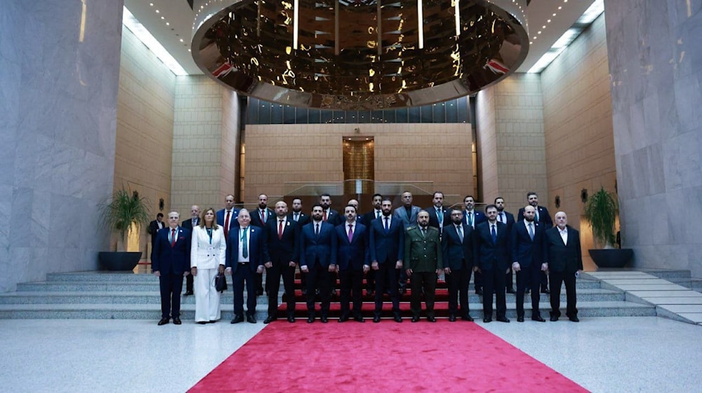 Les ministre du nouveau gouvernement syrien formé par Ahmad Chareh, le 29 mars 2025.