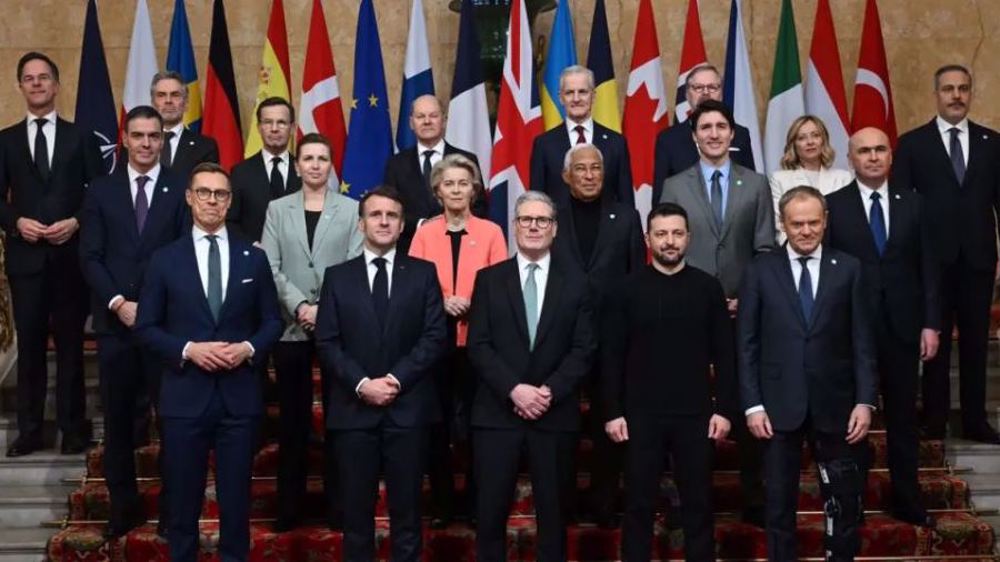 Une quinzaine de dirigeants de pays alliés de Kiev sont réunis à Londres, dimanche 2 mars 2025. ©GettyImages