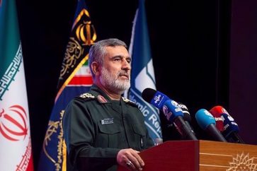 Le commandant de la division aérospatiale du Corps des gardiens de la Révolution islamique (CGRI), le général de brigade Amir Ali Hajizadeh. (Photo d’Archives)