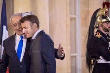 Emmanuel Macron et Benjamin Nétanyahu, au palais de l’Elysée, le 2 février 2023. ©Le Monde/Archives