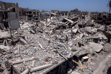 Maisons détruites lors de l'offensive militaire israélienne à Khan Younès, dans le sud de Gaza. ©Reuters