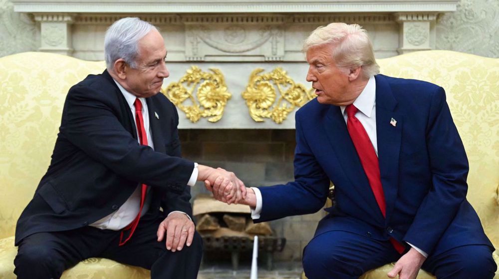 Le président américain Donald Trump et le Premier ministre israélien Benjamin Netanyahu lors d'une rencontre à Washington, le 7 avril 2025 ©AFP