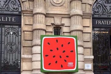 Ivry-sur-Seine installe l’image de pastèque, symbolique en soutien à Gaza. (Photo via les réseaux sociaux)